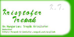 krisztofer trepak business card